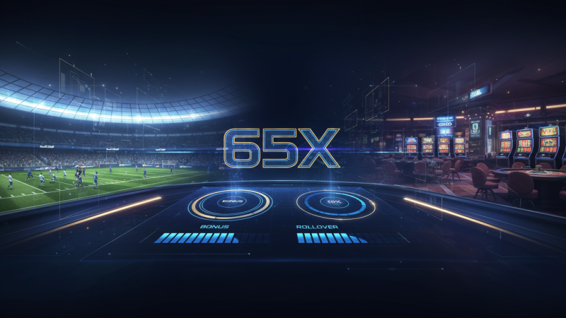 65X Cassino Esporte: Entenda o B&ocirc;nus e o Rollover